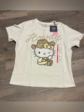 Hello Kitty short sleeve graphic Tshirt XS white new with tags